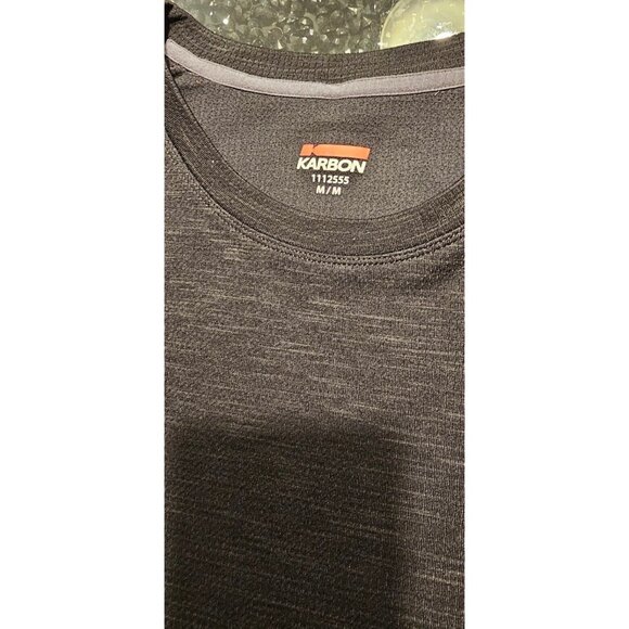 M Karbon Shirt Size Medium Mens Black Base Layer  Long Sleeve Crew Neck Ski Tee - Picture 3 of 6
